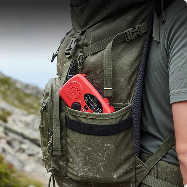 🏕️ 📻Multifunctional Portable Solar Emergency Radio – Power Bank, Hand Crank &  Crisis Preparedness